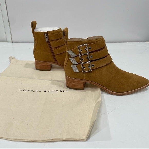 NWT Loeffler Randall Nash Suede Ankle Boots Size 6 - Picture 6 of 14